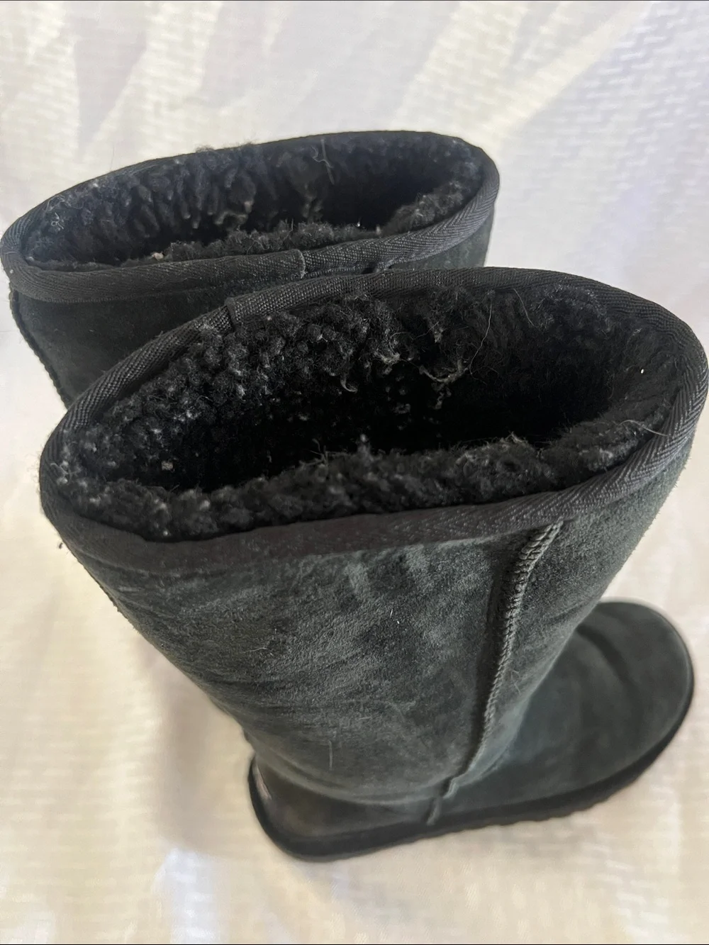 UGG Tall Black Shearling-Lined Women's Boots 6